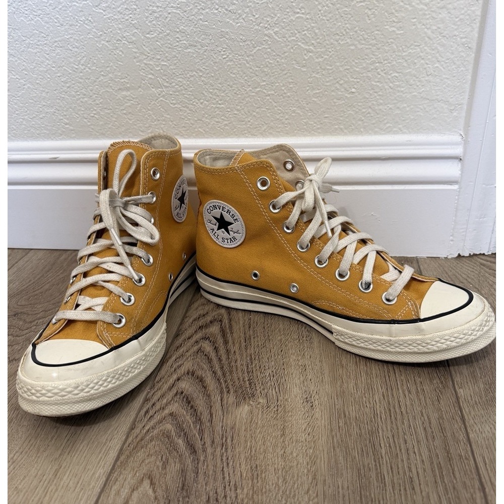 Converse Chuck Taylor All Star 70s High Top Yellow Canvas Sneakers 8.5 W/6.5 M